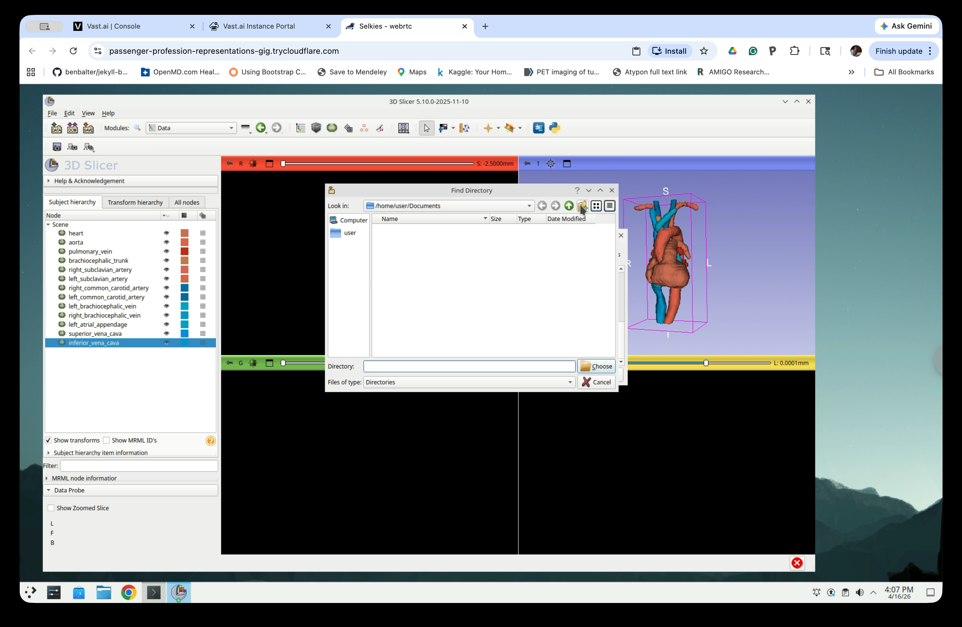 Find Directory dialog with a new folder being created