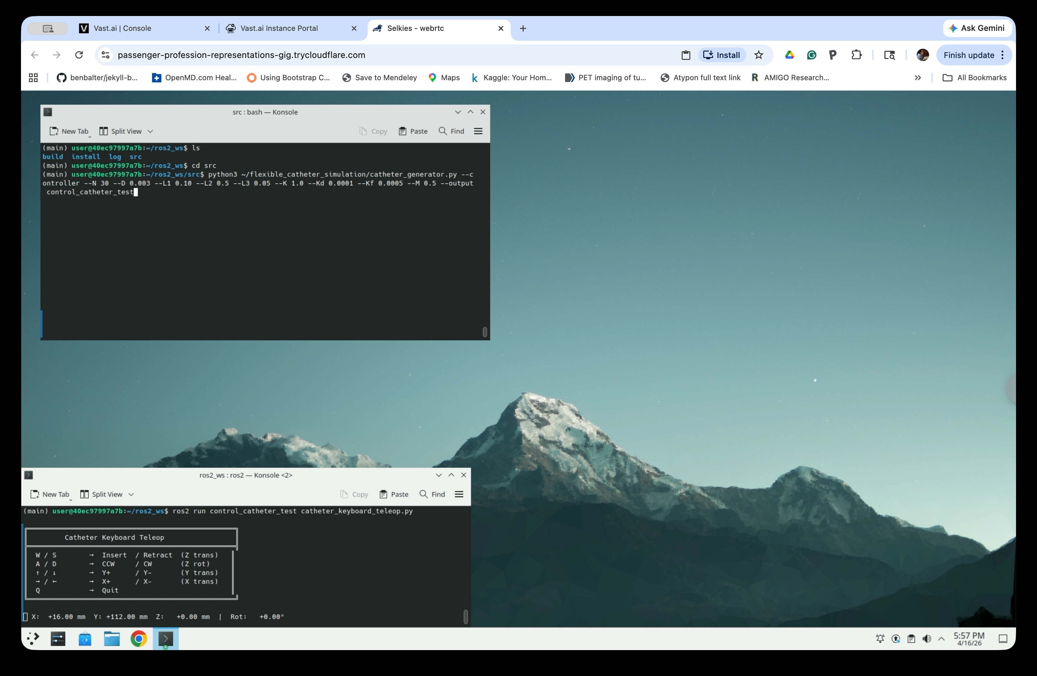 Terminal showing the regenerate command with updated parameters