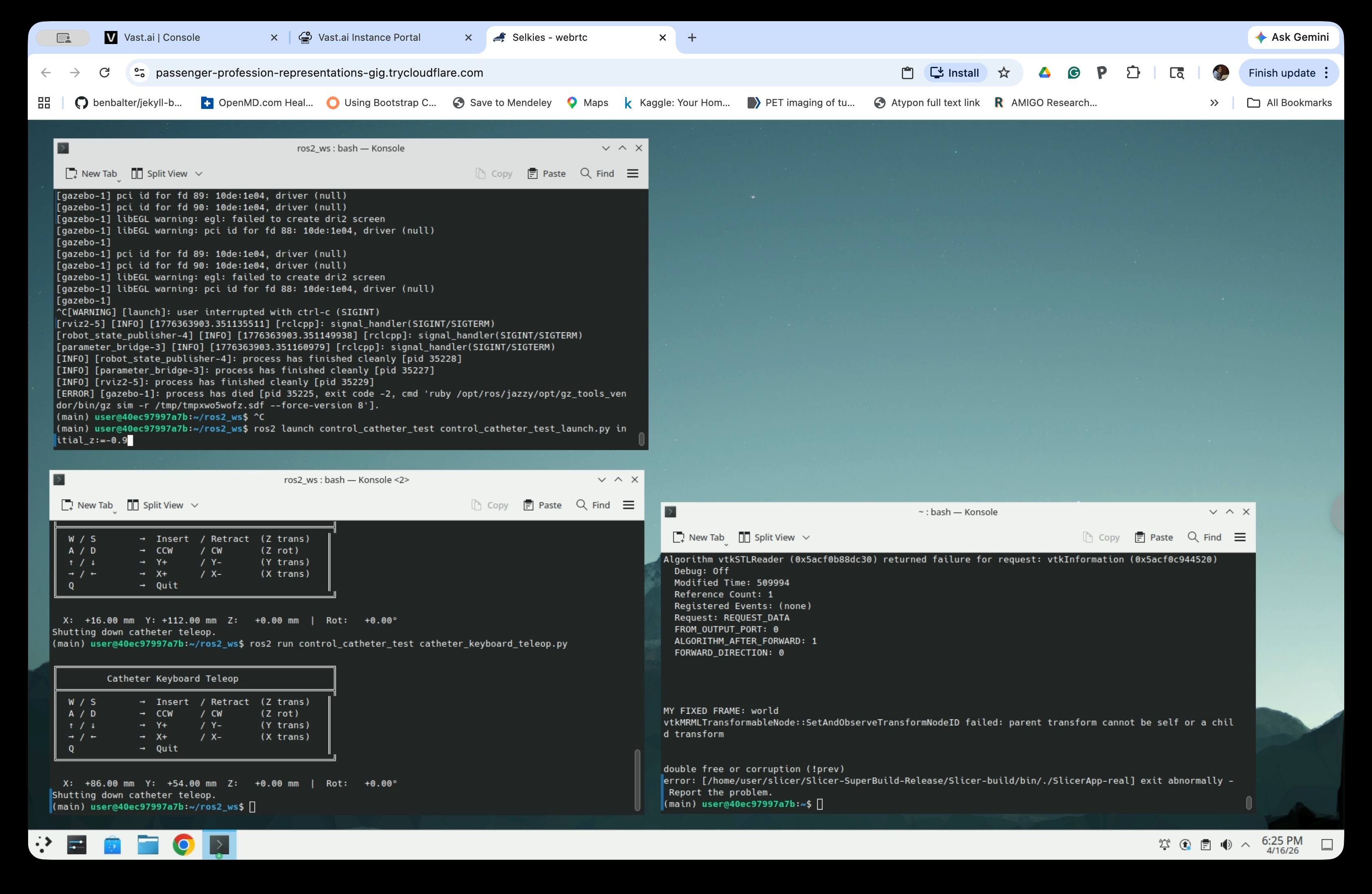 Terminal showing the relaunch command with initial_z:=-0.5 argument